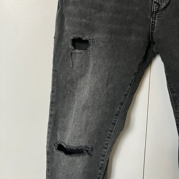 Mavi Marcus Slim Straight Jeans Mens 32 Black Distressed - Picture 2 of 11